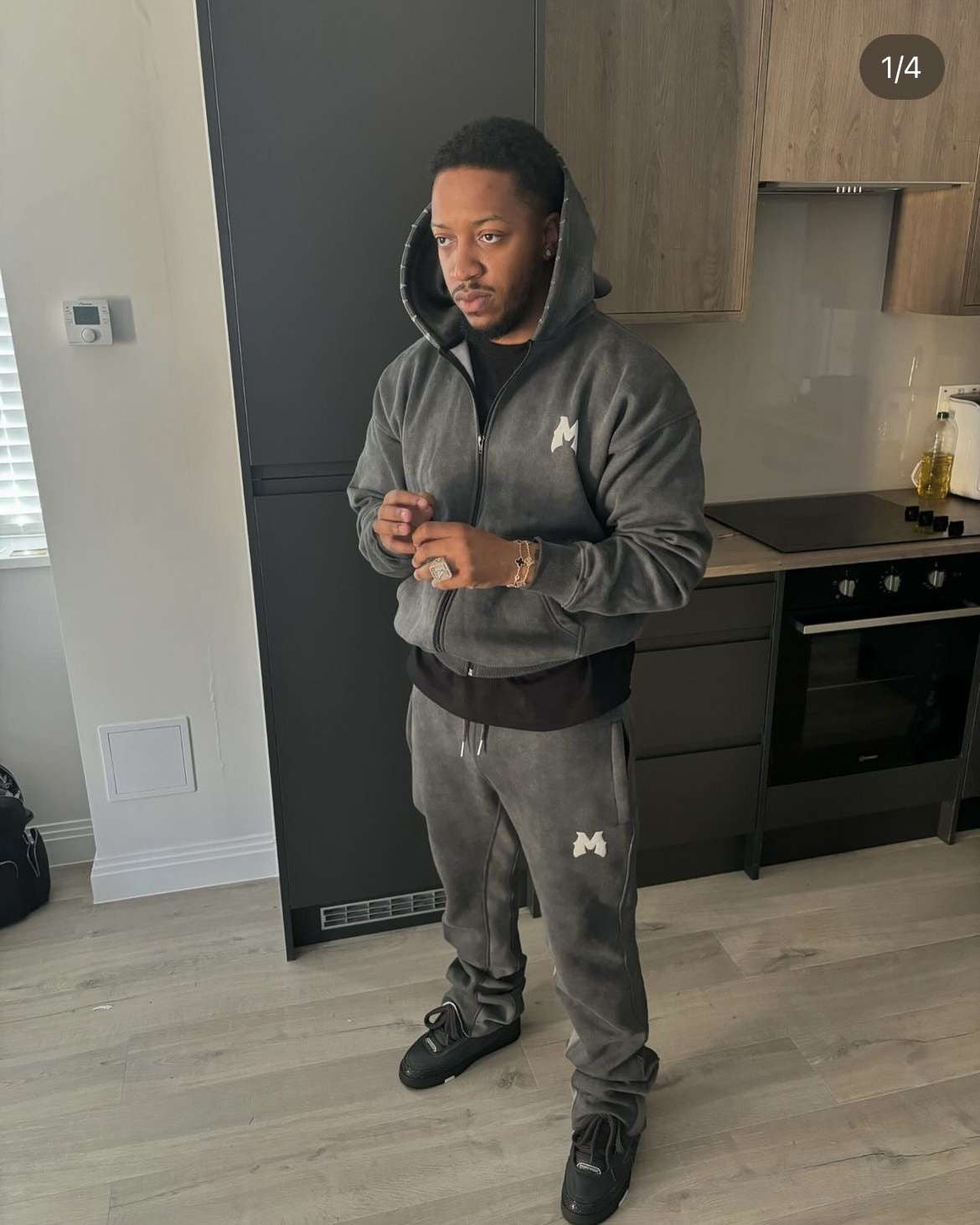 GREYSCALE ACID WASH TRACKSUIT